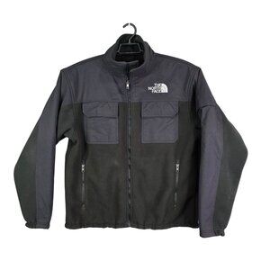 Mens Black The North Face Denali Polartec Fleece Jacket Full Zip Mock Neck L